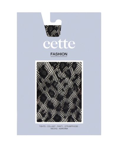 Cette Leopard Fishnet Tights Black Leopard fishnet tights with elasticated waist. S/M - 2XL 402-902/BLK