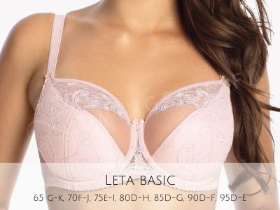 Gaia Lingerie Leta Semi Soft Bra Light Rose Pink Underwired, semi soft bra 65-105, D-L BS-1106-ROZ