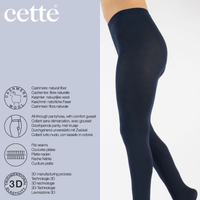Cette Lima Viscose & Cashmere Tights 150 den - Navy  S/36-38 - 4XL/58-60 741-345/Navy