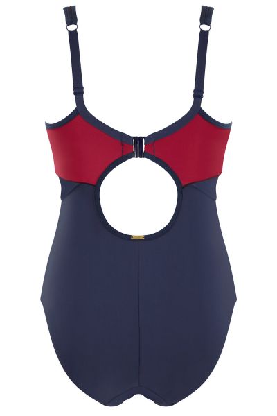 Panache Swimwear Limitless Balconnet Swimsuit Navy Orchid Underwired swimsuit with with a sporty look 65-85, D-K SW1600-NAOR