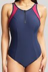 Panache Swimwear Limitless Balconnet Swimsuit Navy Orchid-thumb Underwired swimsuit with with a sporty look 65-85, D-K SW1600-NAOR