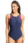 Panache Swimwear Limitless Balconnet Swimsuit Navy Orchid-thumb Underwired swimsuit with with a sporty look 65-85, D-K SW1600-NAOR