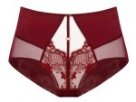 Linda High Waist Brief Bordeaux/Beige