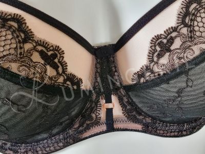 Subtille Linda Soft Bra Black/Mocha Underwired non-padded mesh bra 65-105, D-M LIN-SOFT-CZA-BEZ