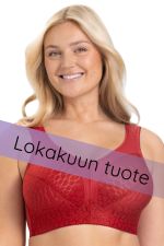 Lovely Jacquard Non-Wired Bra - Red