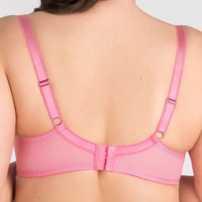 Gorsenia Lollipop Soft Bra Rose Underwired, non-padded mesh bra with embroidery. 65-95, D-K K846