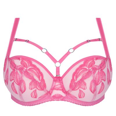 Gorsenia Lollipop Soft Bra Rose Underwired, non-padded mesh bra with embroidery. 65-95, D-K K846