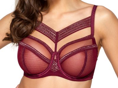 Ava Lingerie Lou Lou Soft Bra Wine Underwired, non-padded balcony 70-100, D-L LOU-NO3-WIE