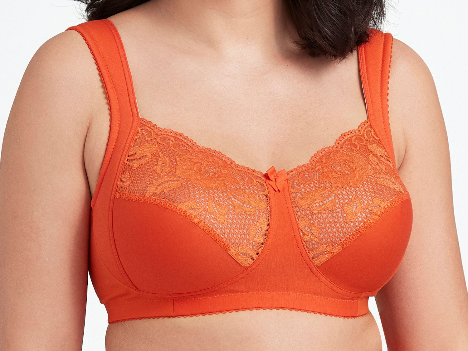 Miss Mary Lovely Lace Non-Wired Bra Orange  Lumingerie bras and underwear  for big busts