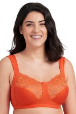 Lovely Lace Non-Wired Bra Orange