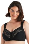 Miss Mary Lovely Lace Non-Wired Bra Black-thumb Non-wired full cup bra with extra wide straps. 80-120 D-H MM-2105-06