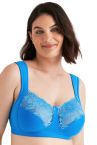 Miss Mary Lovely Lace Non-Wired Bra - Soft Aqua-thumb Non-wired full cup bra with extra wide straps. 80-120 D-H MM-2105-40/AQA