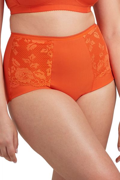 Miss Mary Lovely Lace Support Brief Orange High waist briefs with tummy support EU 40-54 MM-4105-18