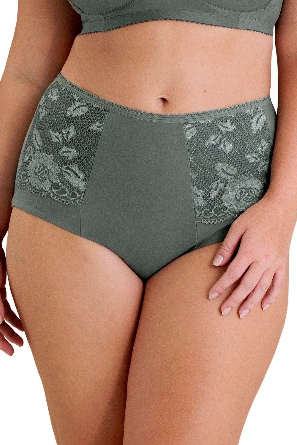 Miss Mary Lovely Lace Support Brief Green