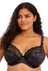 Elomi Lucie UW Stretch Plunge Bra Black-thumb Underwired, full cup plunge bra with stretch lace. 70-100, D-N EL4490-BLK