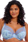 Elomi Lucie UW Stretch Plunge Bra Cornflower-thumb Underwired, full cup plunge bra with stretch lace. 70-100, E-N EL4490-COR