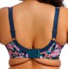 Elomi Lucie UW Stretch Plunge Bra Teal Floral-thumb Underwired, full cup plunge bra with stretch lace. 70-100, E-N EL4490-TOL