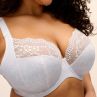 Elomi Lucie UW Stretch Plunge Bra - White-thumb Underwired, full cup plunge bra with stretch lace. 70-100, E-O EL4490-WHE