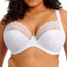 Elomi Lucie UW Stretch Plunge Bra White-thumb Underwired, full cup plunge bra with stretch lace. 70-100, E-O EL4490-WHE