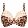 Elomi Lucie UW Stretch Plunge Bra - Wild Cat-thumb Underwired, full cup plunge bra with stretch lace. 70-100, E-O EL4490-WIT
