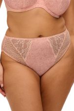 Lucie High Leg Brief - Pale Blush