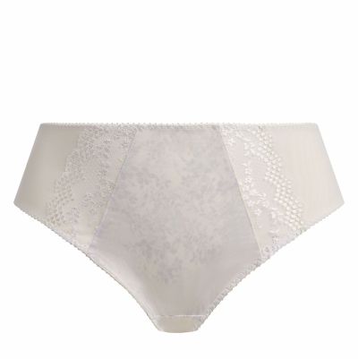 Elomi Lucie High Leg Brief - White Waist high midi brief with high legs. M/40 - 4XL/50 EL4498-WHE
