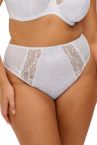 Elomi Lucie High Leg Brief - White-thumb Waist high midi brief with high legs. M/40 - 4XL/50 EL4498-WHE