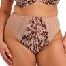 Elomi Lucie High Leg Brief - Wild Cat-thumb Waist high midi brief with high legs. S/38 - 4XL/50 EL4498-WIT