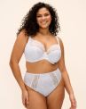 Elomi Lucie UW Stretch Plunge Bra - White-thumb Underwired, full cup plunge bra with stretch lace. 70-100, E-O EL4490-WHE