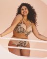 Elomi Lucie UW Stretch Plunge Bra - Wild Cat-thumb Underwired, full cup plunge bra with stretch lace. 70-100, E-O EL4490-WIT