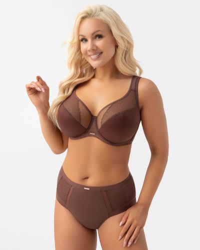 Gorsenia Luisse Mesh Briefs - Chocolate  L/40 - 4XL/48 K442/1-CHO