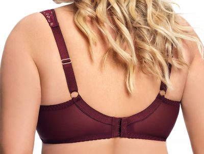 Gorsenia Luisse Soft Bra Burgundy Underwired, non-padded full cup bra 65-95, E-M K441-BUY