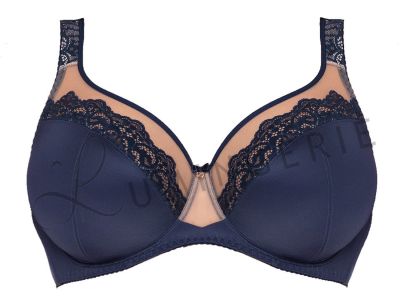 Gorsenia Luisse Soft Bra Navy Underwired, non-padded full cup bra 65-115, D-P K441-GRA