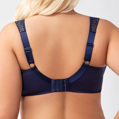 Gorsenia Luisse Soft Bra Navy Underwired, non-padded full cup bra 65-115, D-P K441-GRA