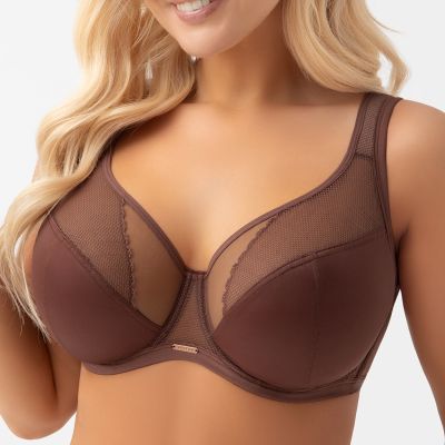 Gorsenia Luisse Mesh UW Soft Comfort Bra - Chocolate Underwired, non-padded full cup bra with the loved Luisse K441-frame. 65-95, D-M K441/1-CHO