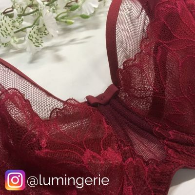 Subtille Demeter Soft Bra Claret Red Underwired non-padded mesh bra 65-95, D-N DEM-SOFT-BOR