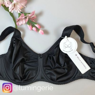 Bella Misteria Comfort Minimizer Soft T-shirt Bra Black Underwired, moulded minimizer t-shirt bra 65-100, D-L BM-7-BS-15-CZA