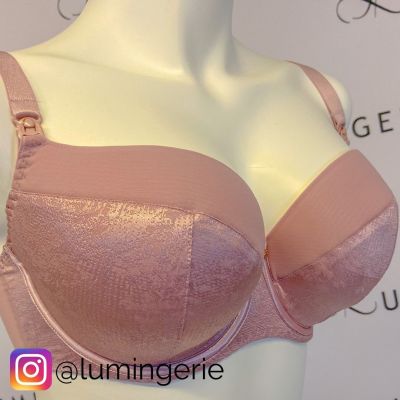 Ava Lingerie Funky Twist Full Cup Nursing Bra Powder Pink Underwired, padded full cup nursing bra 65-105, D-L AV-1962-PINK
