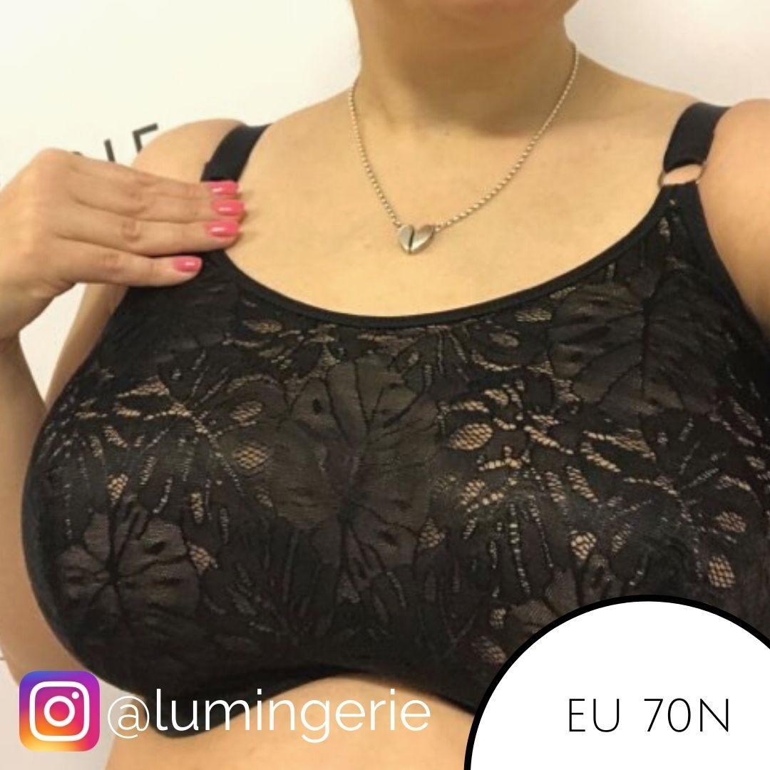 Elomi Kelsey UW Bralette Black  Lumingerie bras and underwear for big busts