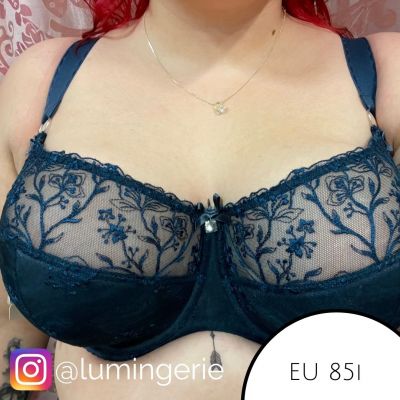 Gaia Lingerie Lily Semi Soft Bra Dark Turquoise Underwired, semi soft bra 70-105, D-L BS-1064-TUR-SS3/SSMX5