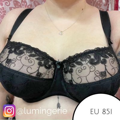 Gaia Lingerie Goldie Nouveau Semi Soft Bra Black Underwired, semi soft bra 65-105, D-L BS-899-CZ2