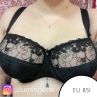 Gaia Lingerie Goldie Nouveau Semi Soft Bra Black-thumb Underwired, semi soft bra 65-105, D-L BS-899-CZ2