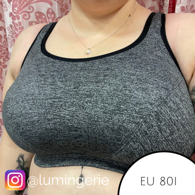 Goddess Goddess Sport Non-Wired Bra Pewter Heather Wireless, non-padded sports bra 75-110 D-I GD6913-PTH