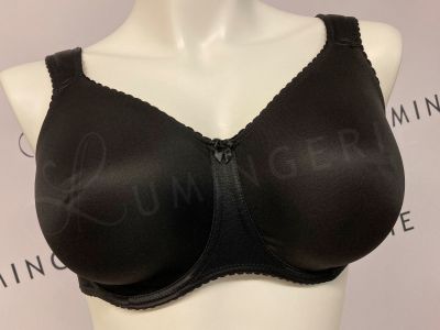 Gaia Lingerie Comfort Minimizer Soft T-shirt Bra Black Underwired, moulded minimizer t-shirt bra 65-100, D-L BM-7-BS-15-CZA