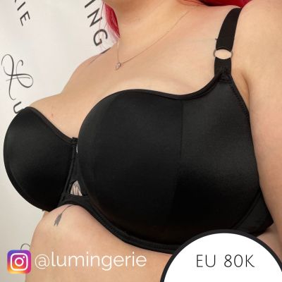 Curvy Kate Boost Me Up UW Padded Balcony Bra Black Underwired, padded push up balcony bra 65-100, E-M CK-027-106-BLK