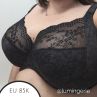 Elomi Lucie UW Stretch Plunge Bra Black-thumb Underwired, full cup plunge bra with stretch lace. 70-100, D-N EL4490-BLK