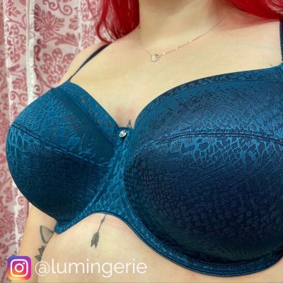 Fantasie Envisage Soft Side Support Bra Deep Ocean Underwired, unpadded side support bra 65-90, D-L FL6911-DON