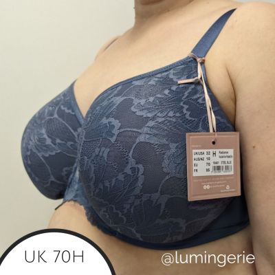 Panache Radiance UW Moulded Non Padded Bra Steel Blue Underwired, moulded, non-padded t-shirt bra. 70-85, DD-H 10461-STE