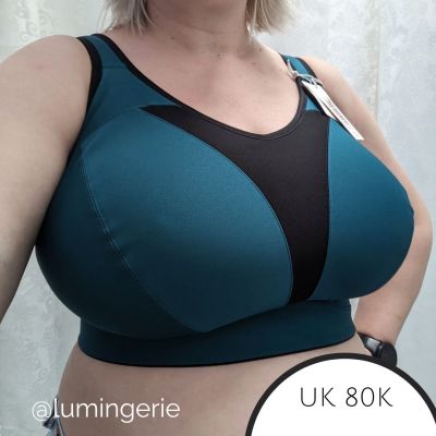 Royce Aerocool Wirefree Sports Bra - Emerald Green Wire-free, unpadded sports bra. 70-90 G-K S1382-EME