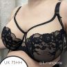 Sculptresse by Panache Josephine UW Full Cup Bra Black & Latte-thumb Underwired non-padded full cup mesh tulle bra. 75-105, DD-K 10855-B&L